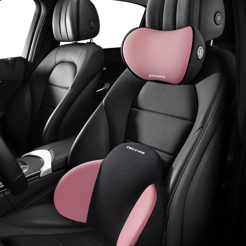 Bộ Tựa Đầu Tựa Lưng AWESOME Cao Su Non Nguyên Khối [Giá Rẻ] - Gối Tựa Đầu Tựa Lưng Trên Ô Tô Cao Cấp