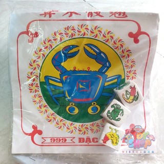 Bộ bầu cua giấy xúc xắc xốp, bộ bầu cua nghiệp dư cho nhóm bạn, gia đình cùng chơi