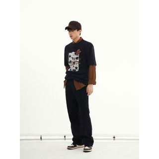 [PAPER STUDIO] Quần jeans nam form dài dáng suông rộng basic