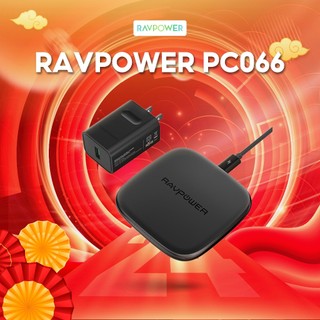 Sạc không dây ravpower rp-pc066, 10w, mfi, qi, kèm sạc nhanh qc3.0
