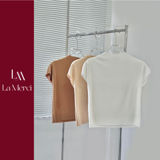  Áo dập ly tay cánh dơi cổ leo LA MERCI A02 