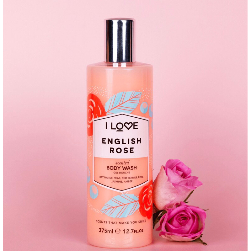 Sữa tắm tinh dầu hoa hồng I Love English Rose 360ml