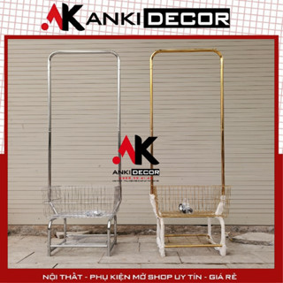 Kệ treo quần áo decor chụp ảnh, giá treo quần áo inox, khung treo quần áo decor chụp ảnh, đồ decor chụp ảnh