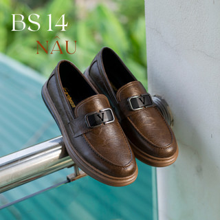  Giày lười nam BS14 giày tây công sở trẻ trung bằng da cao cấp chính hãng có độn đế 4cm thích hợp quần âu đi làm 