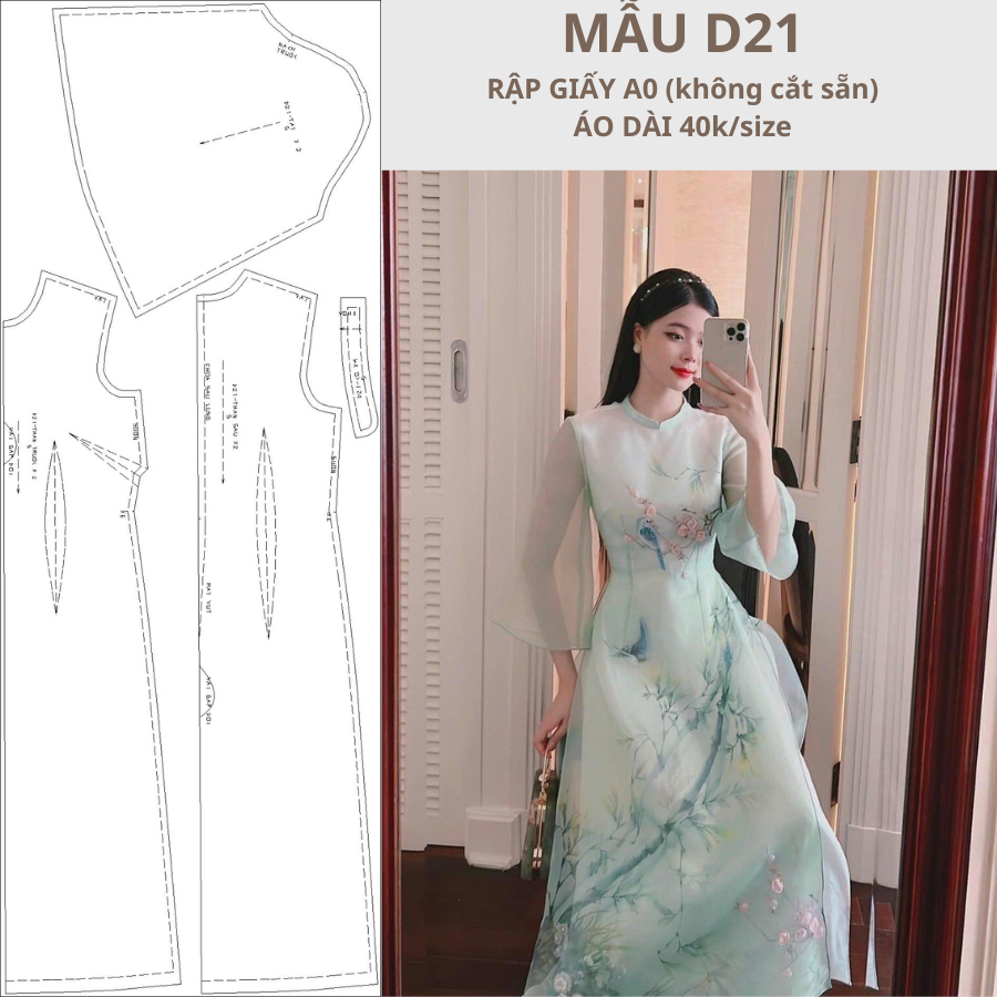 RẬP GIẤY A0 ÁO DÀI D21