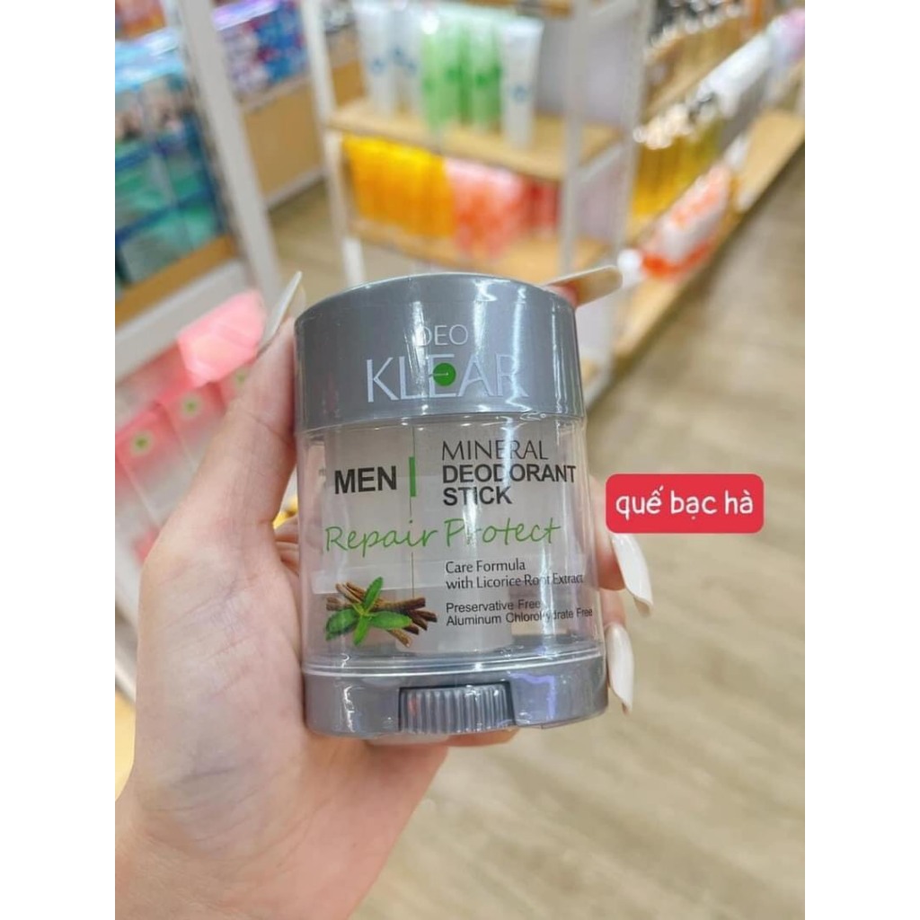 Lăn khử mùi đá khoáng Deo Klear nội địa Thái