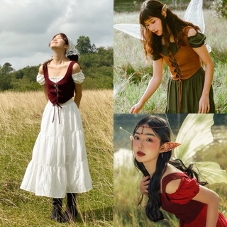  Áo Corset Cottagecore Tiểu Thư  Vintage 