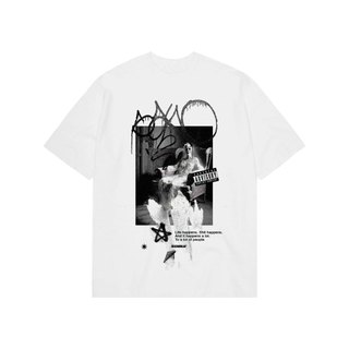Áo thun in hình unisex nam nữ teeholic cotton cao cấp phong cách retro y2k màu đen trắng THS091223_116