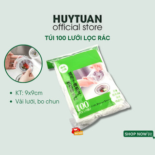 Túi lọc rác bồn rửa bát thiết kế kiểu lưới siêu dai đầu túi có chun co giãn chống tắc nghẽn ống [túi 100 chiếc]