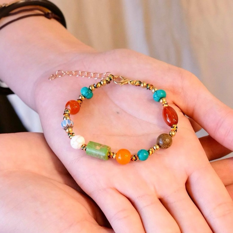 Vòng Tay, Lắc Tay Tây Tạng phối Charm Hạt Thời Trang Boho Nam Nữ