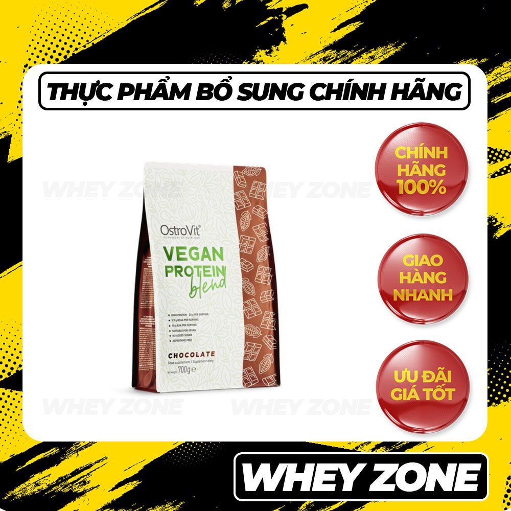 Sữa Protein Thực Vật Ostrovit Vege Protein Blend, Nguồn Gốc Thực Vật Thuần Chay - Hộp 700G