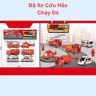 Xe cứu hỏa đồ chơi ô tô chạy đà cót chất liệu cực bền màu sắc đẹp mắt cho bé sưu tập