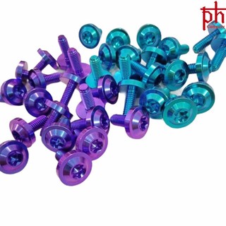 Ốc titan GR5 6li15, 6li20 dù dày to, thông dụng cho nhiều loại xe cùng kích thước như Wave, Exciter. DoChoiXeMay