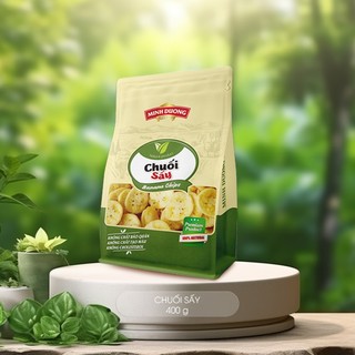 Chuối sấy Minh Dương Food thơm ngon healthy giòn tan nguyên chất túi zip ăn vặt làm quà tiện lợi