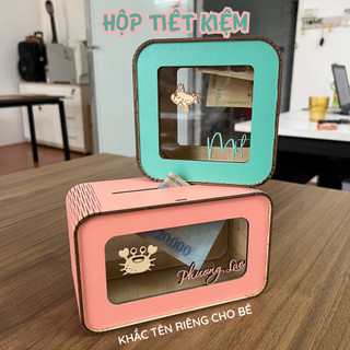 Hộp đựng tiết kiệm bằng gỗ