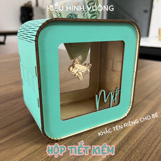 Hộp Đựng Tiết Kiệm Bằng Gỗ