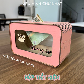 Hộp Đựng Tiết Kiệm Bằng Gỗ