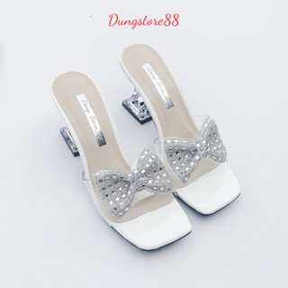  Sandal Cao Gót  Guốc Cao Gót DUNGSTORE88 Cao 7 Phân Gót Trong Cao Cấp Lơ Đá Sản Suất 2023 