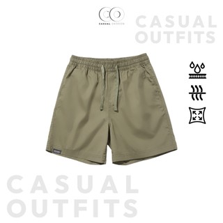  Quần short basic Grooverhymes unisex nam nữ vải dù form relaxed - Màu Khaki