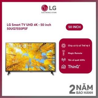 Smart Tivi LG 4K 50 inch 50UQ7550PSF - Miễn phí giao lắp Hà Nội