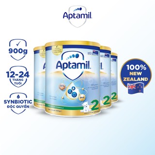 Combo 4 Sữa Bột Aptamil New Zealand 2 Dành Cho Trẻ Từ 12-24 Tháng Tuổi (900g)