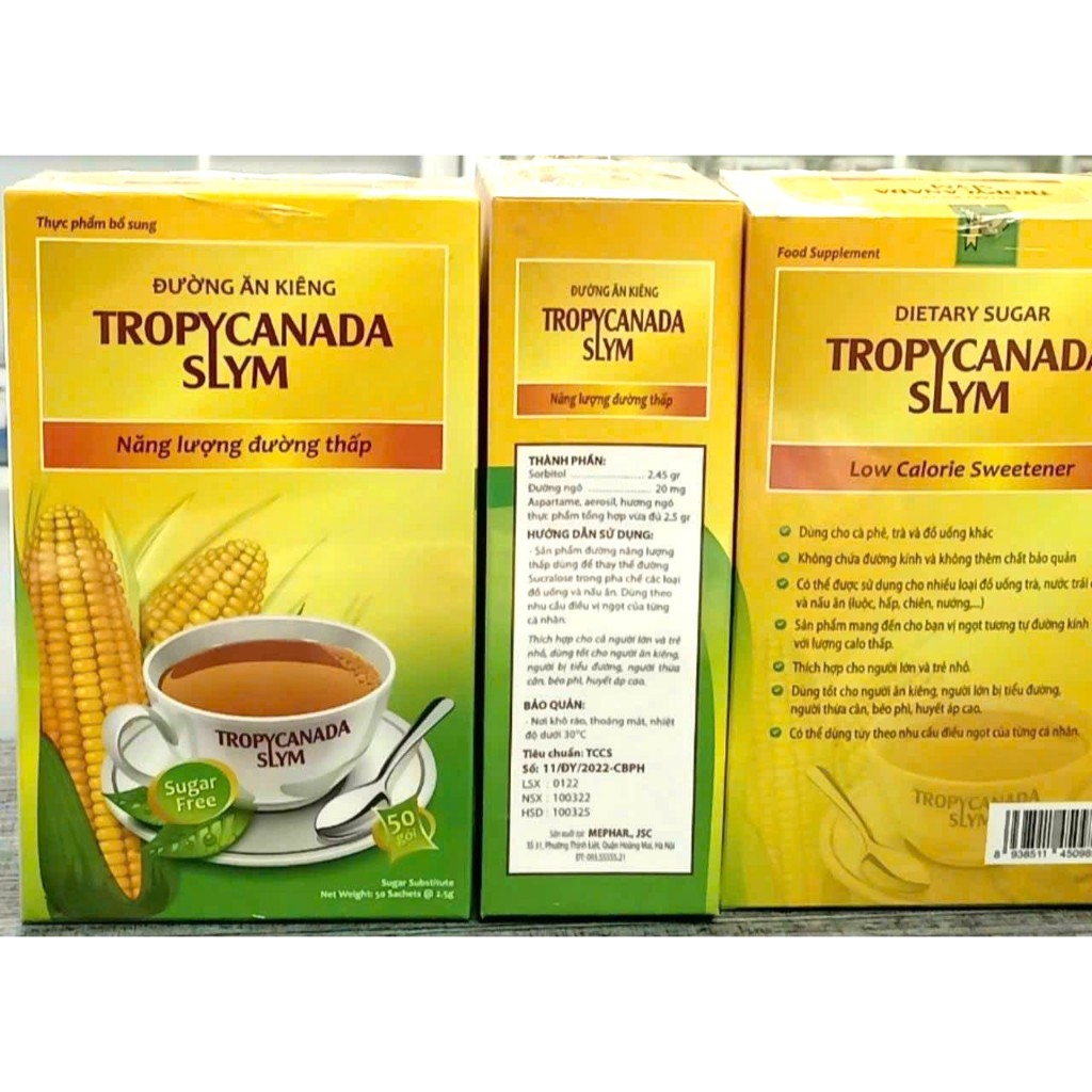 Đường bắp ăn kiêng Tropy canada slym không chứa đường không gây tăng đường huyết, dùng được cho ngườ