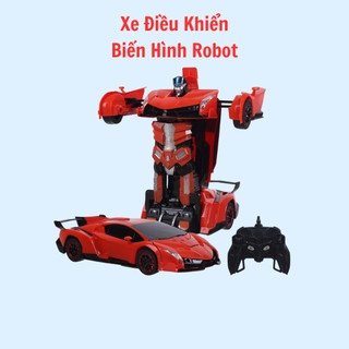 Đồ chơi xe điều khiển từ xa biến hình robot xoay 360 độ di chuyển mượt mà
