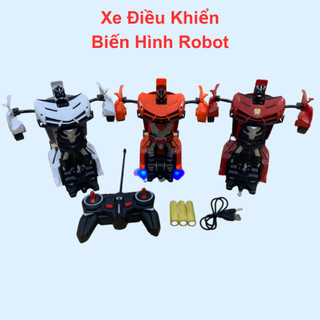 Xe điều khiển biến hình ô tô biến hình robot đa dạng mẫu mã xoay 360 độ đèn pha siêu sáng