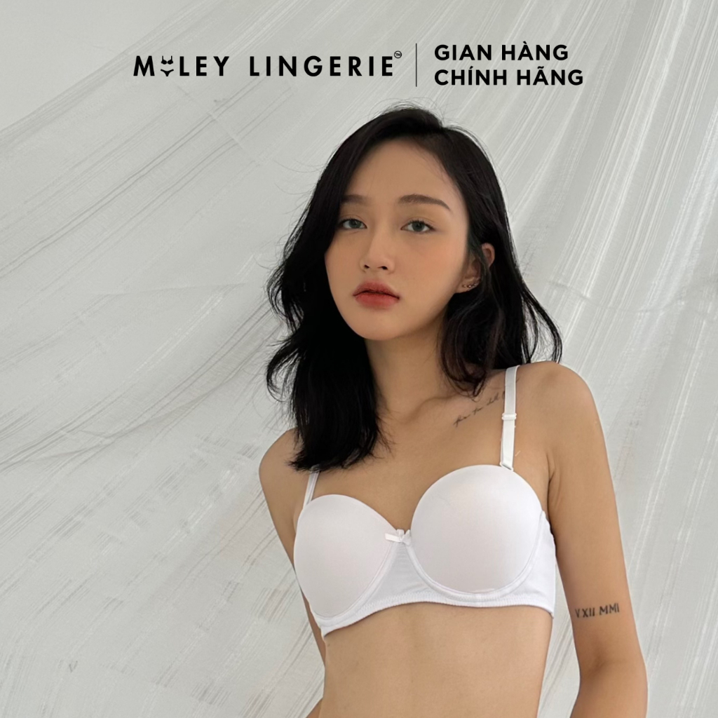 Áo Ngực Nữ Cúp Ngang Tháo dây Trơn Mút Mỏng Miley Lingerie BRM_102