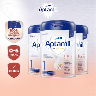 Combo 3 Sữa Công Thức Aptamil Profutura Duobiotik 1 Dành Cho Trẻ Từ 0-6 Tháng Tuổi (800g)