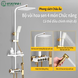 Vòi hoa sen, Bộ sen vòi tắm đứng,Điều khiển vòi sen nóng lạnh 4 nút Mẫu bạch kim cao cấp