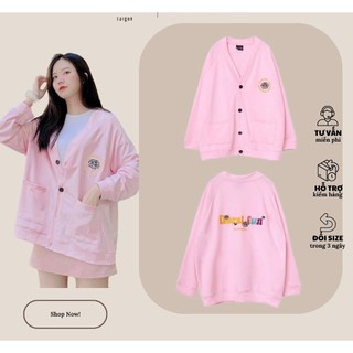 Áo khoác Cardigan nỉ bông in hình Floral Fun xinh xắn