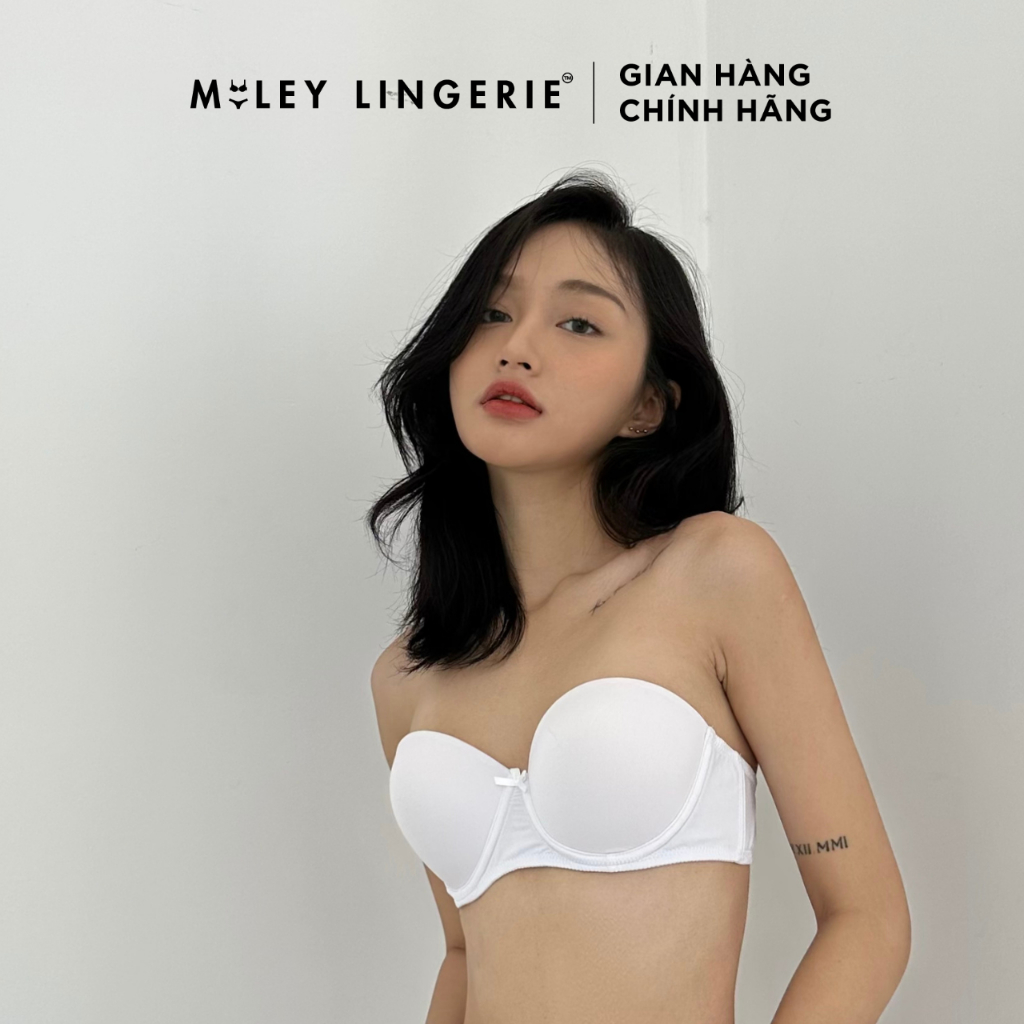 Áo Ngực Nữ Cúp Ngang Tháo dây Trơn Mút Mỏng Miley Lingerie BRM_102