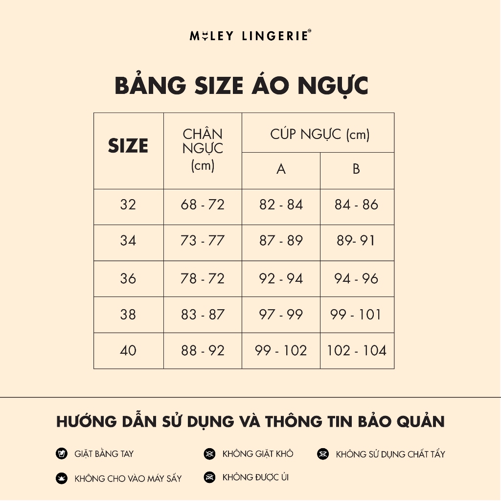 Áo Ngực Nữ Cúp Ngang Tháo dây Trơn Mút Mỏng Miley Lingerie BRM_102