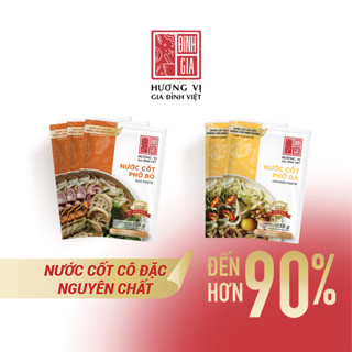 Combo 3 túi cốt Phở bò - 2 cốt Phở gà | Đỉnh Gia