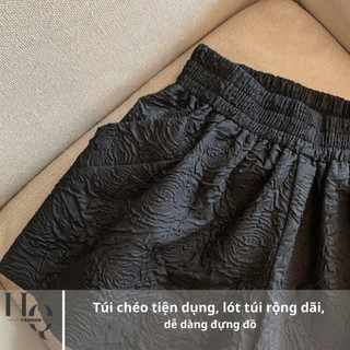 Quần short nữ dập nổi 3D xốp phồng hàng đẹp xinh xắn - Quần sooc xốp hoa phối nhiều kiểu áo năng động chất Xốp M22-TLN