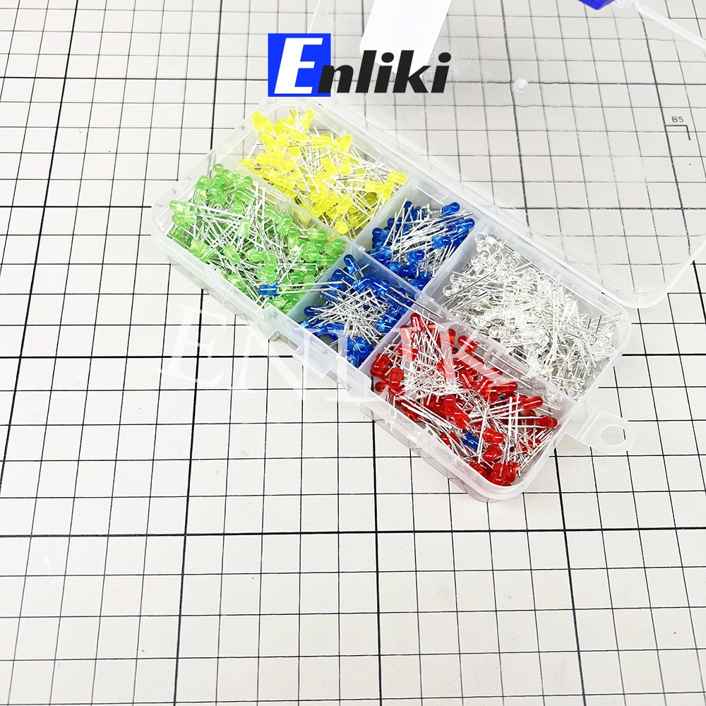 Combo LED 3mm 5 Màu (500 Chiếc)