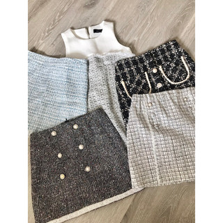 (TỔNG HỢP) Pass dạ tweed đầm, chân váy size S