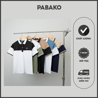 Áo polo nam phối màu Pabako [PL32] 5 màu 4 size M L XL XXL