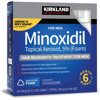 Dung dịch mọc Râu Tóc Kirkland Minoxidil 5% Foam (Dạng bọt)
