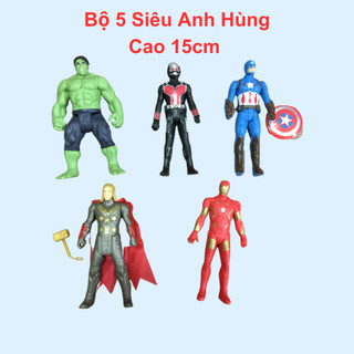 Mô hình siêu nhân biệt đội siêu anh hùng có đèn led cử động khớp nhựa siêu bền (2125)