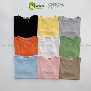 Áo Thun Bé Trai, Bé Gái KIMCHIBABY Vải Cotton Lụa Xuất Hàn, Áo Cộc Tay Trẻ Em Cộc Tay Mặc Hè MKMA2106