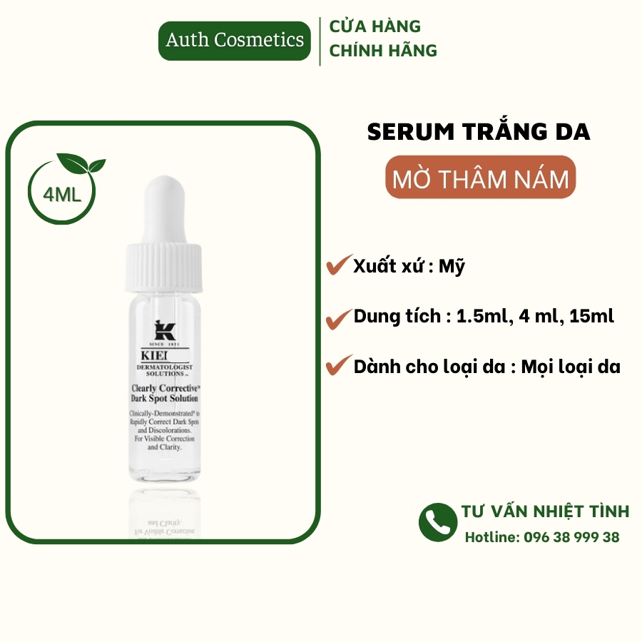 Serum Sáng Da Mờ Thâm Mụn Kiehl's Clearly Corrective Dark Spot Solution 4ml