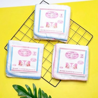 Gói 10 chiếc khăn sữa kiba 2 3 4 lớp mềm mịn