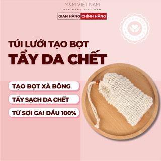 Túi Lưới Tạo Bọt Xà Phòng, Tẩy Da Chết Từ Sợi Gai Dầu Sisal Thân Thiện Với Môi Trường