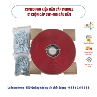 Combo phụ kiện bấm cáp module 1 cuộn cáp module 75m + 100 Đầu bấm cáp