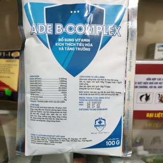 ADE bcomplex 100g dinh dưỡng cho vật nuôi tăng trưởng.