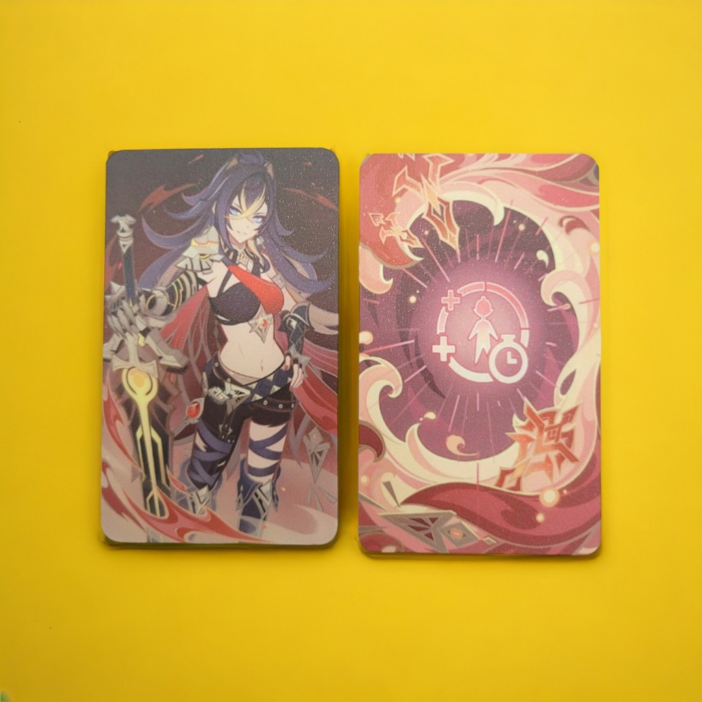 FREESHIP ⭐️ Thẻ Bài Genshin Impact -Nhân Vật Dehya - Loại TCG - Cán Màng Chống Xước - Chất Liệu Giấy