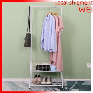 Sắt Giá treo quần áo đơn giản Tầng phòng ngủ gia đình Caps Hanger Kệ quần áo lắp ráp đa chức năng Kệ phòng ngủ tập thể