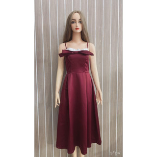 🧧Đầmcup ngực phối nơ cổ đen (đỏ,đen,trắng)